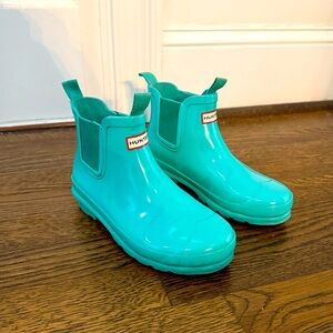 Hunter rain boots for kids - teal green, size 32 EU / 2 US